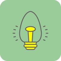 Light Bulb Filled Yellow Icon vector