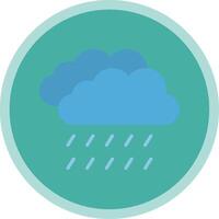 Raining Flat Multi Circle Icon vector
