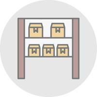 Storage Line Filled Light Icon vector