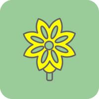 Anise Filled Yellow Icon vector