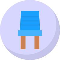 Chair Flat Bubble Icon vector