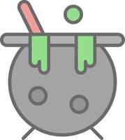 Cauldron Line Filled Light Icon vector