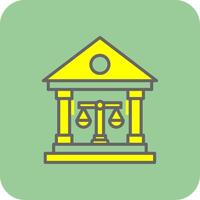 Court Filled Yellow Icon vector