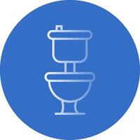 Toilet Flat Bubble Icon vector