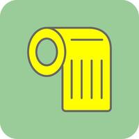 Toilet Paper Filled Yellow Icon vector