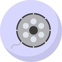 Film Reel Flat Bubble Icon vector