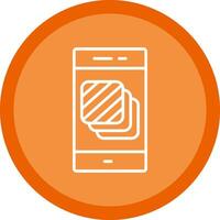 Layers Line Multi Circle Icon vector