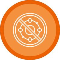 Prohibited Sign Line Multi Circle Icon vector