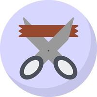 Scissors Flat Bubble Icon vector