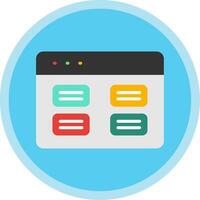 Tasks Flat Multi Circle Icon vector