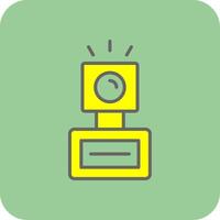 Camera Flash Filled Yellow Icon vector