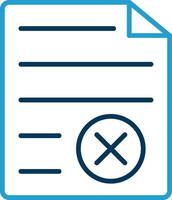 File Format Line Blue Two Color Icon vector