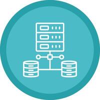 Data Network Line Multi Circle Icon vector
