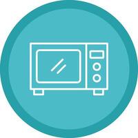 Microwave Line Multi Circle Icon vector