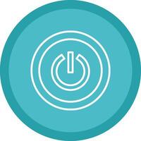 Power Button Line Multi Circle Icon vector