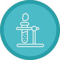 Test Tube Line Multi Circle Icon vector