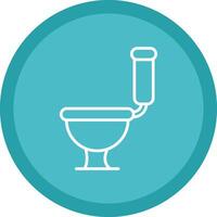 Toilet Line Multi Circle Icon vector