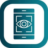 Eye Recognition Glyph Gradient Corner Icon vector