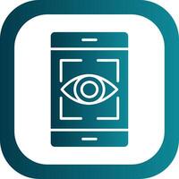 Eye Recognition Glyph Gradient Corner Icon vector