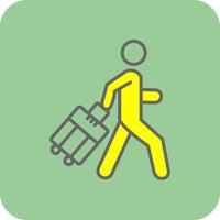 Person Filled Yellow Icon vector