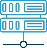 Server Line Blue Two Color Icon vector