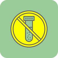 Prohibited Sign Filled Yellow Icon vector