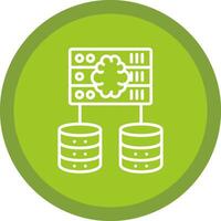 Servers Line Multi Circle Icon vector