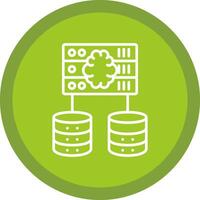 Servers Line Multi Circle Icon vector