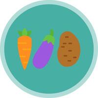 Vegetables Flat Multi Circle Icon vector