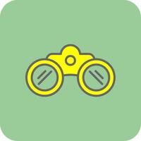 Binoculars Filled Yellow Icon vector