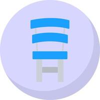 Dining Chair Flat Bubble Icon vector