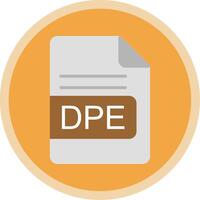 DPE File Format Flat Multi Circle Icon vector