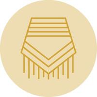 Poncho Line Yellow Circle Icon vector