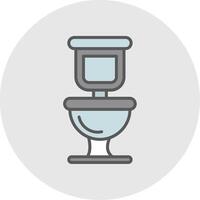 Toilet Line Filled Light Icon vector