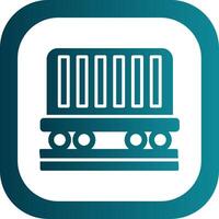 Train Container Glyph Gradient Corner Icon vector