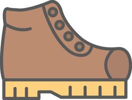 Boot Line Filled Light Icon vector