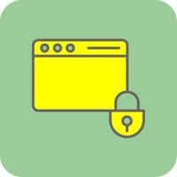 Web Security Filled Yellow Icon vector