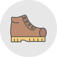 Boot Line Filled Light Icon vector