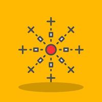 Firework Filled Shadow Icon vector