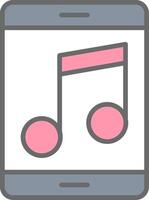 Music Line Filled Light Icon vector