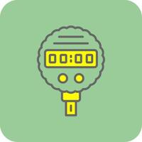 Pressure Gauge Filled Yellow Icon vector