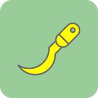 Sickle Filled Yellow Icon vector