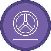 Steering Wheel Line Multi Circle Icon vector