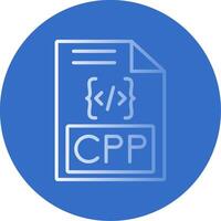 Cpp Flat Bubble Icon vector