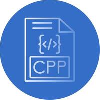 cpp plano burbuja icono vector