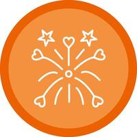 Fireworks Line Multi Circle Icon vector