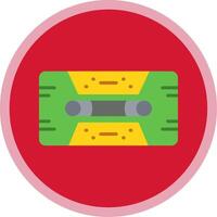 Cassette Tape Flat Multi Circle Icon vector