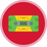 Cassette Tape Flat Multi Circle Icon vector