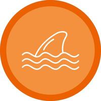 Fin Line Multi Circle Icon vector