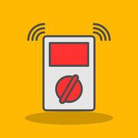 Metre Filled Shadow Icon vector